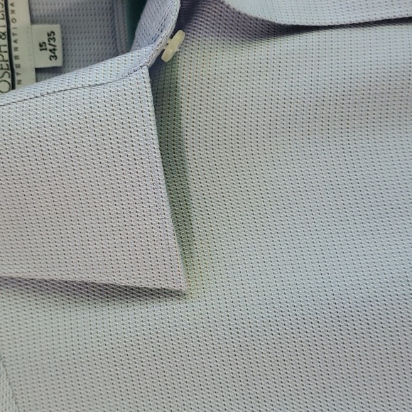 JOSEPH‎ & FEISS DRESS SHIRT. Beautiful shade of blue,  size 15 34/35. No iron. - Picture 3 of 11